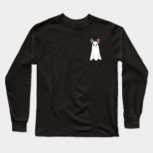 Christmas Ghost Paranormal Reindeer Ghost Ghostie Long Sleeve T-Shirt